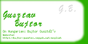 gusztav bujtor business card